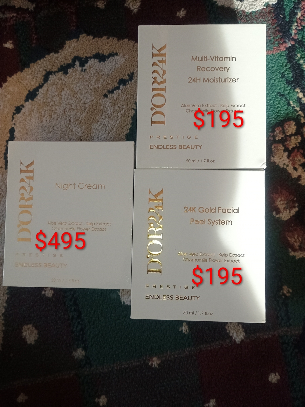 D'OR24K Set Prestige Endless Beauty Skincare Set — ALL NEW RETAIL $885 ALL 3 - Picture 2 of 5